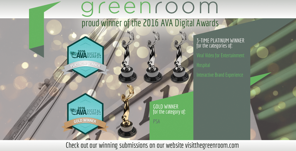 Greenroom Wins Multiple AVA Digital Awards